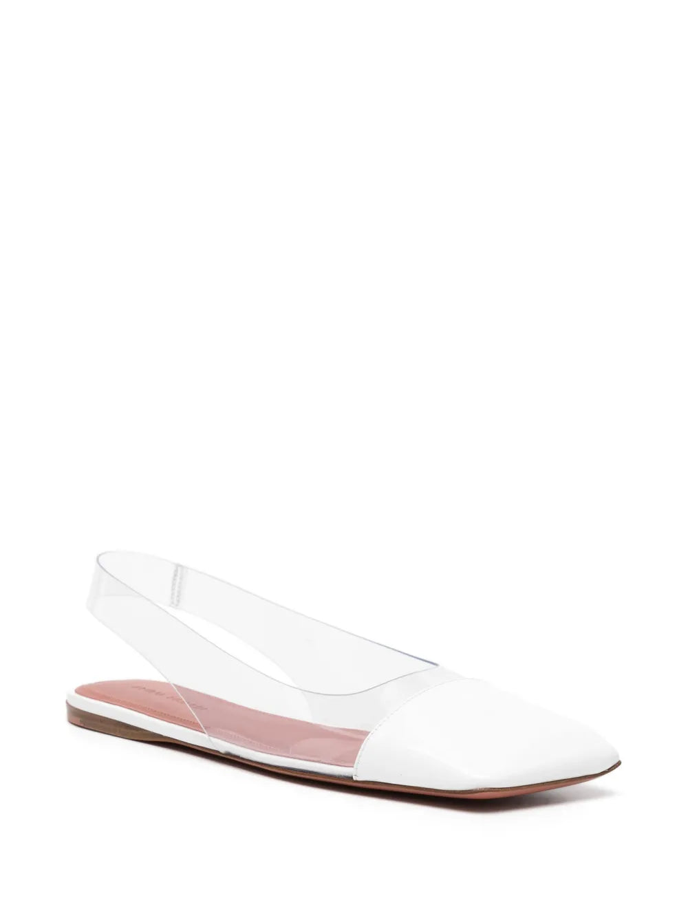 Amina Muaddi transparent-design slingback ballerina shoes