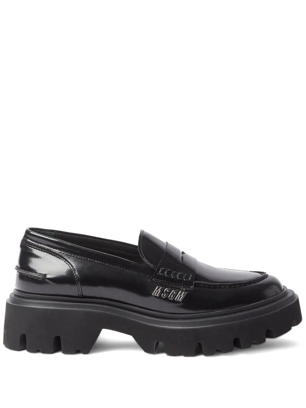 MSGM polished leather penny loafers