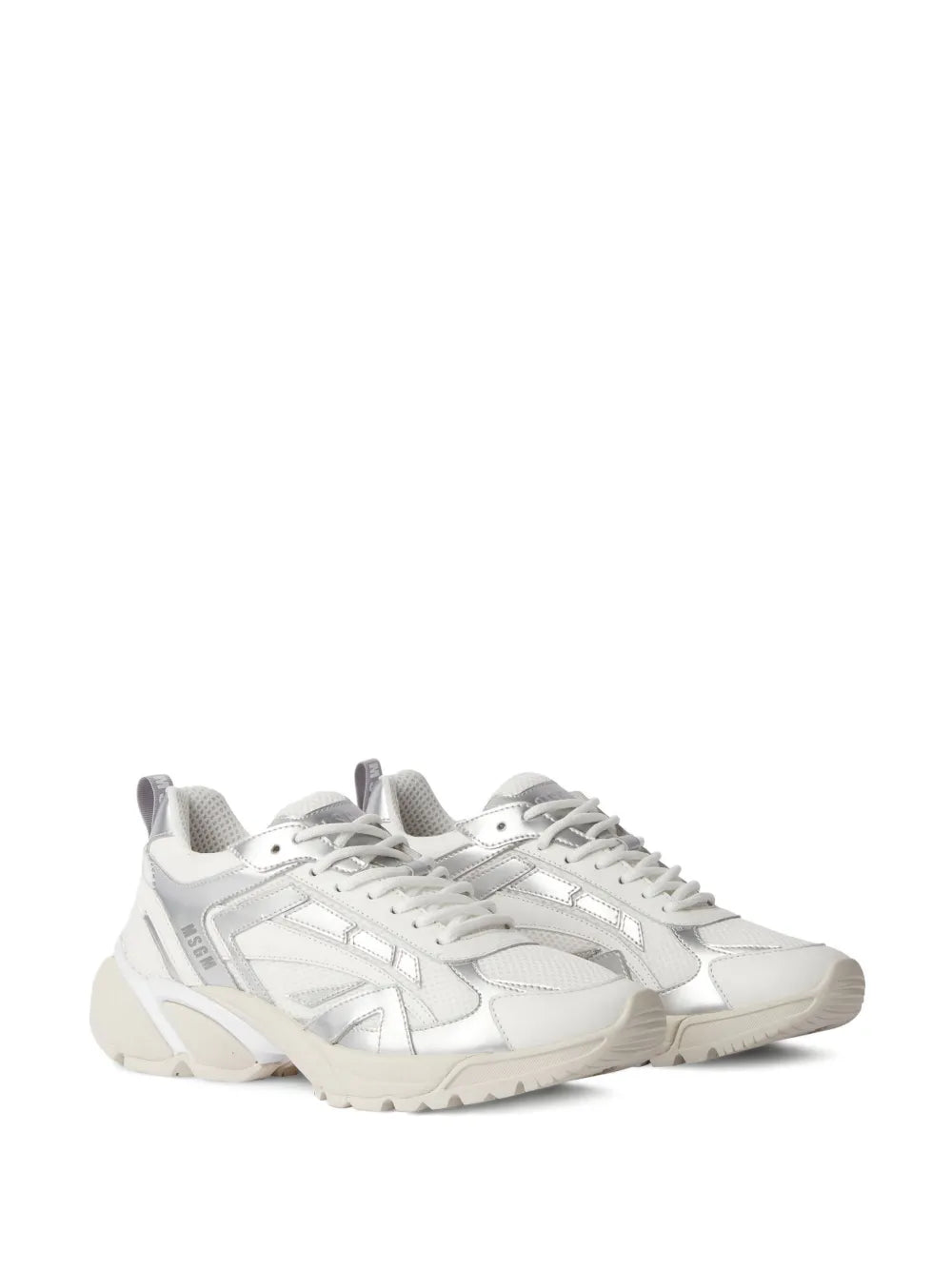 MSGM logo-embossed panelled sneakers