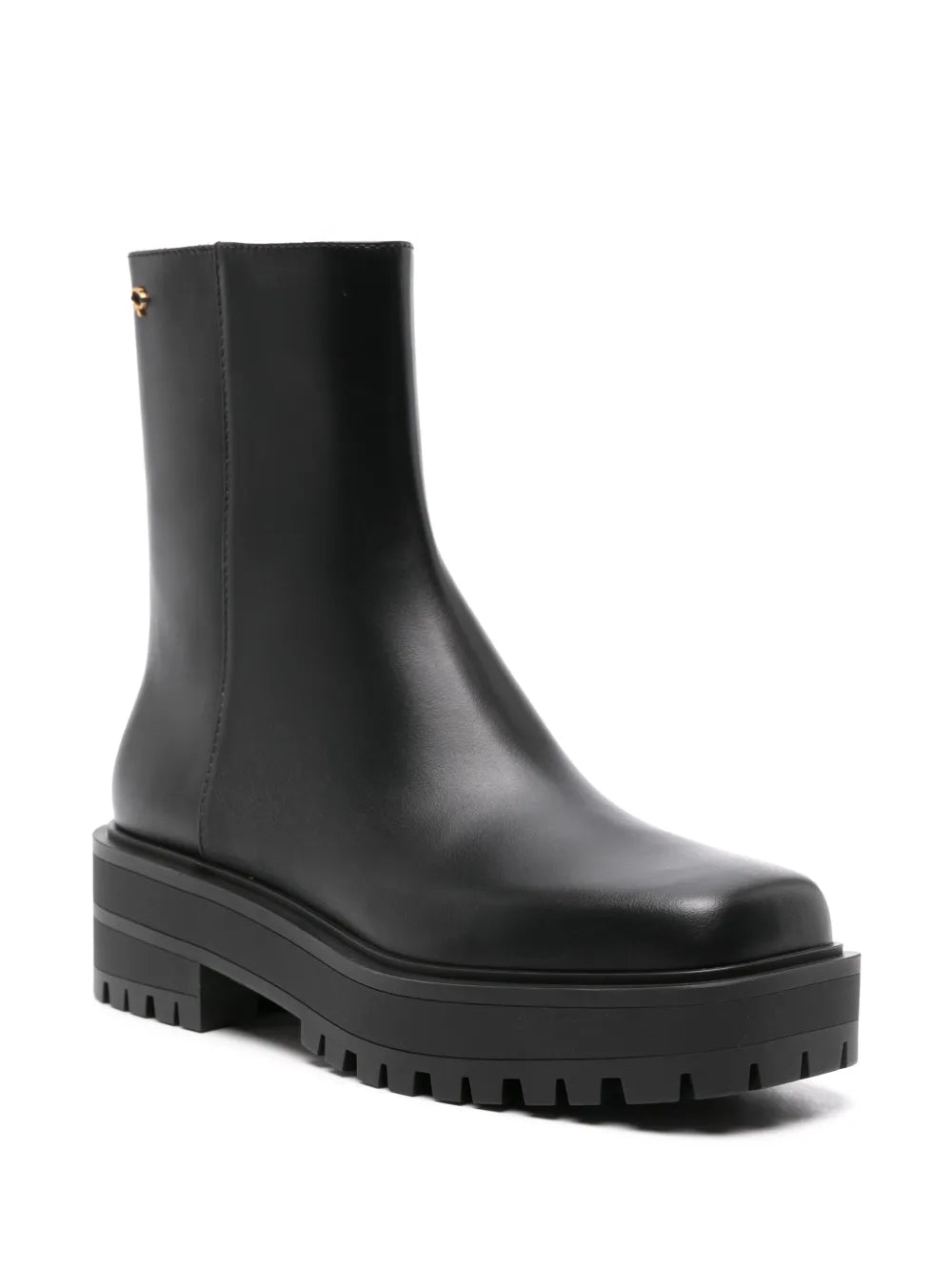 Gianvito Rossi square-toe leather boots