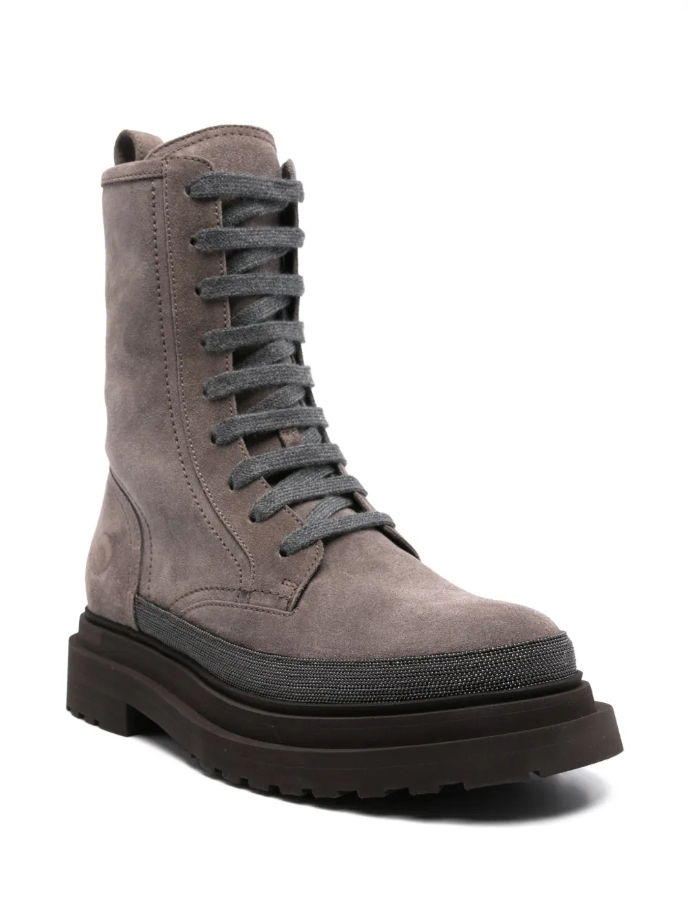 Brunello Cucinelli Monili-detail suede boots