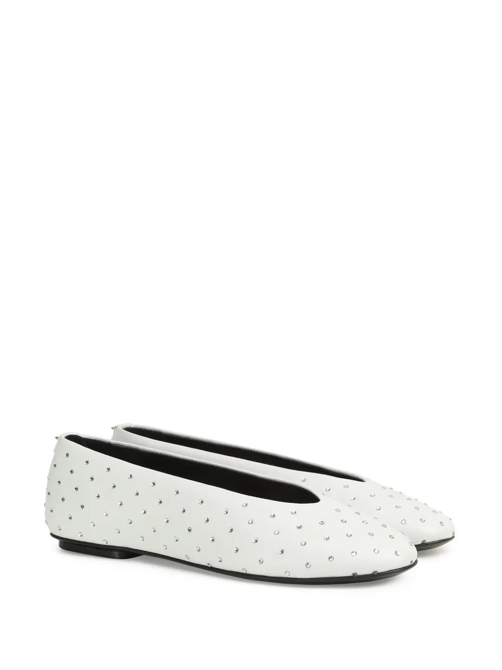 Sergio Rossi crystal-embellished ballerina shoes