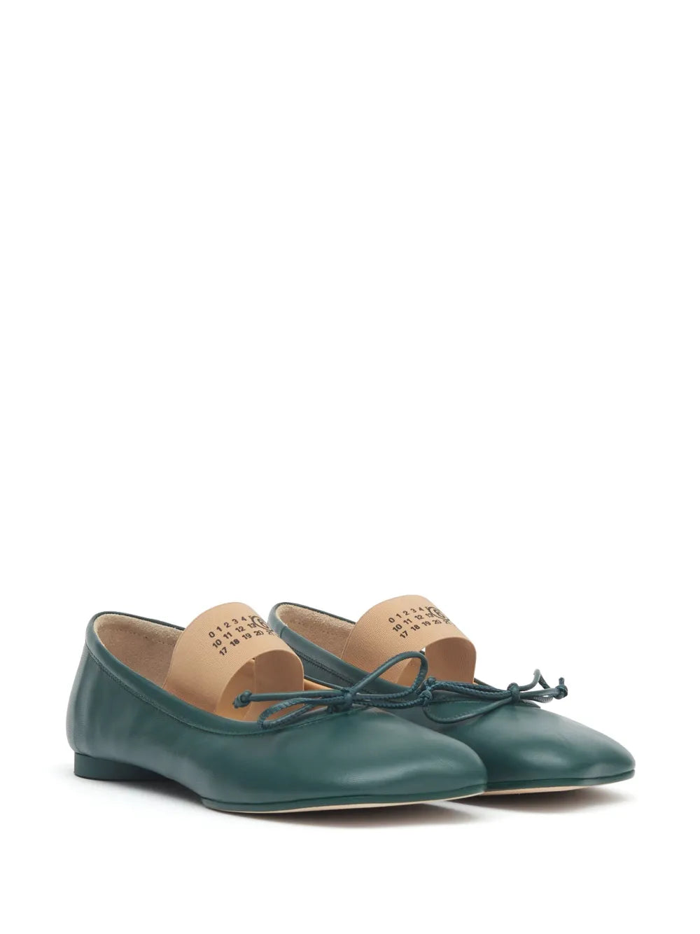 MM6 Maison Margiela Anatomic Numbers-motif leather ballerinas