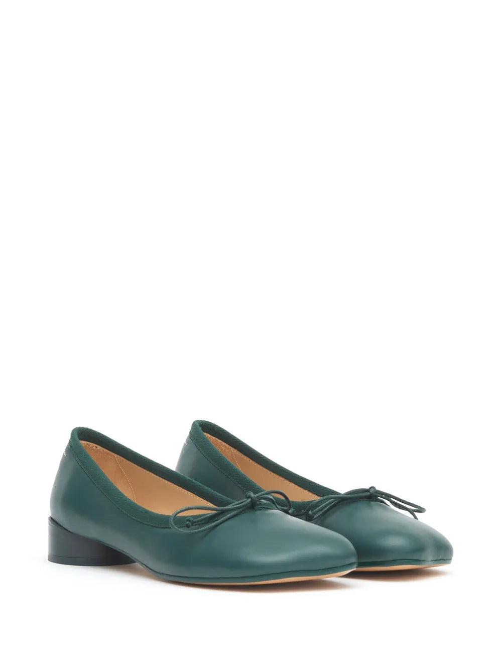 MM6 Maison Margiela Anatomic bow-detail leather ballerinas