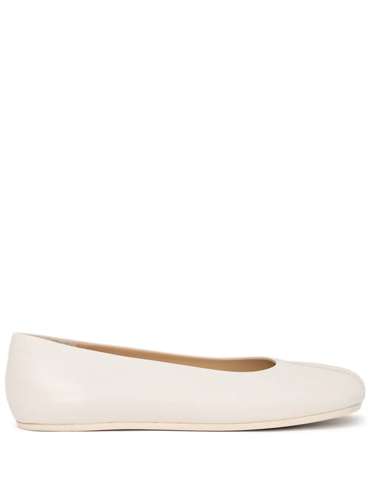 MM6 Maison Margiela Stitch-out leather ballerinas