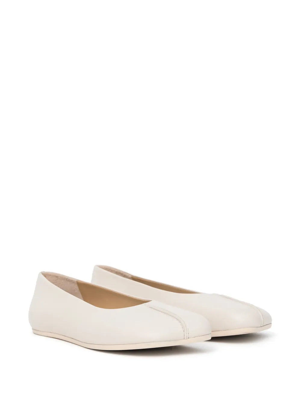 MM6 Maison Margiela Stitch-out leather ballerinas