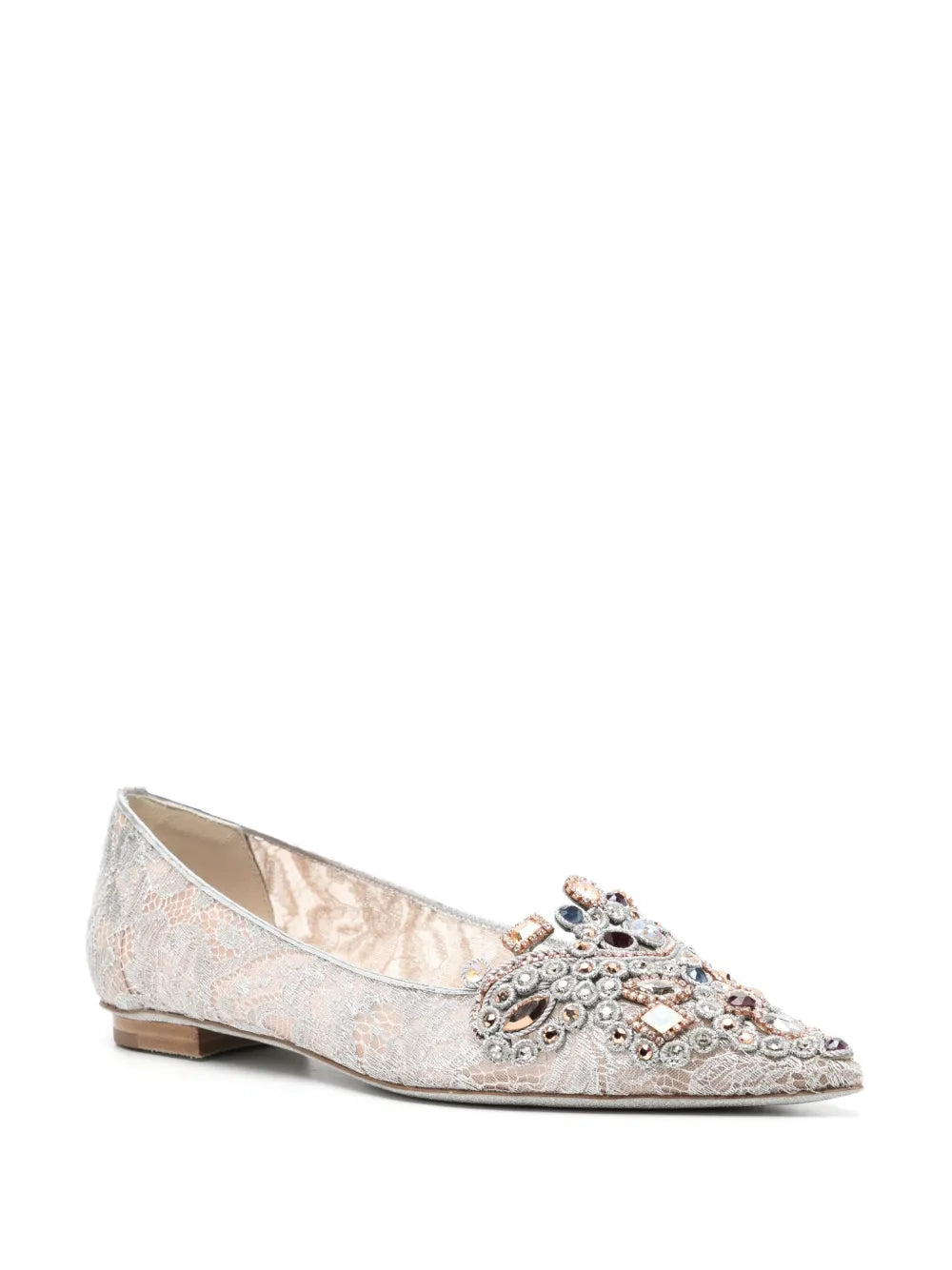 René Caovilla Cinderella crystal ballerina shoes