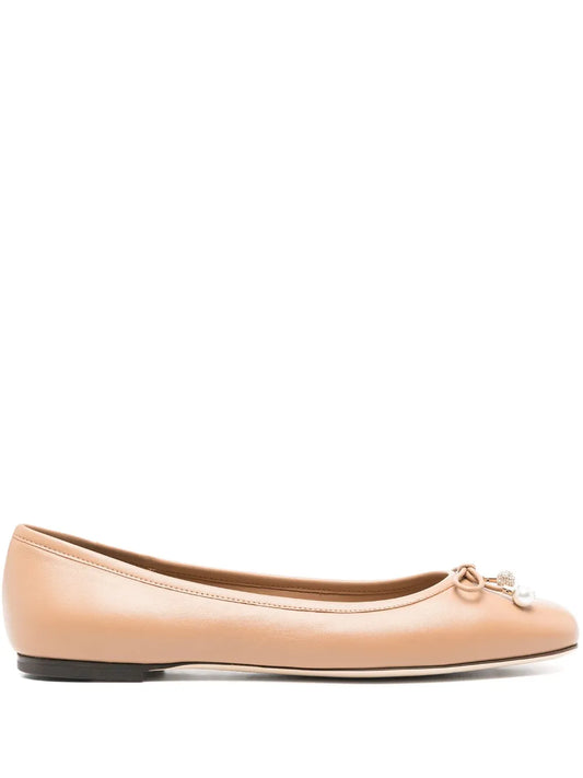 Jimmy Choo Elme leather ballerina shoes