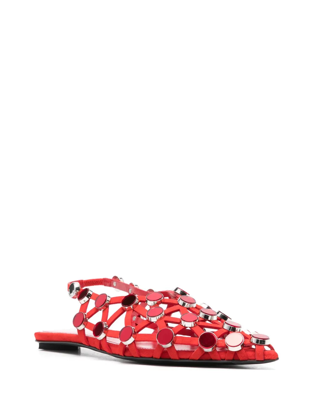 The Attico Grid ballet flats