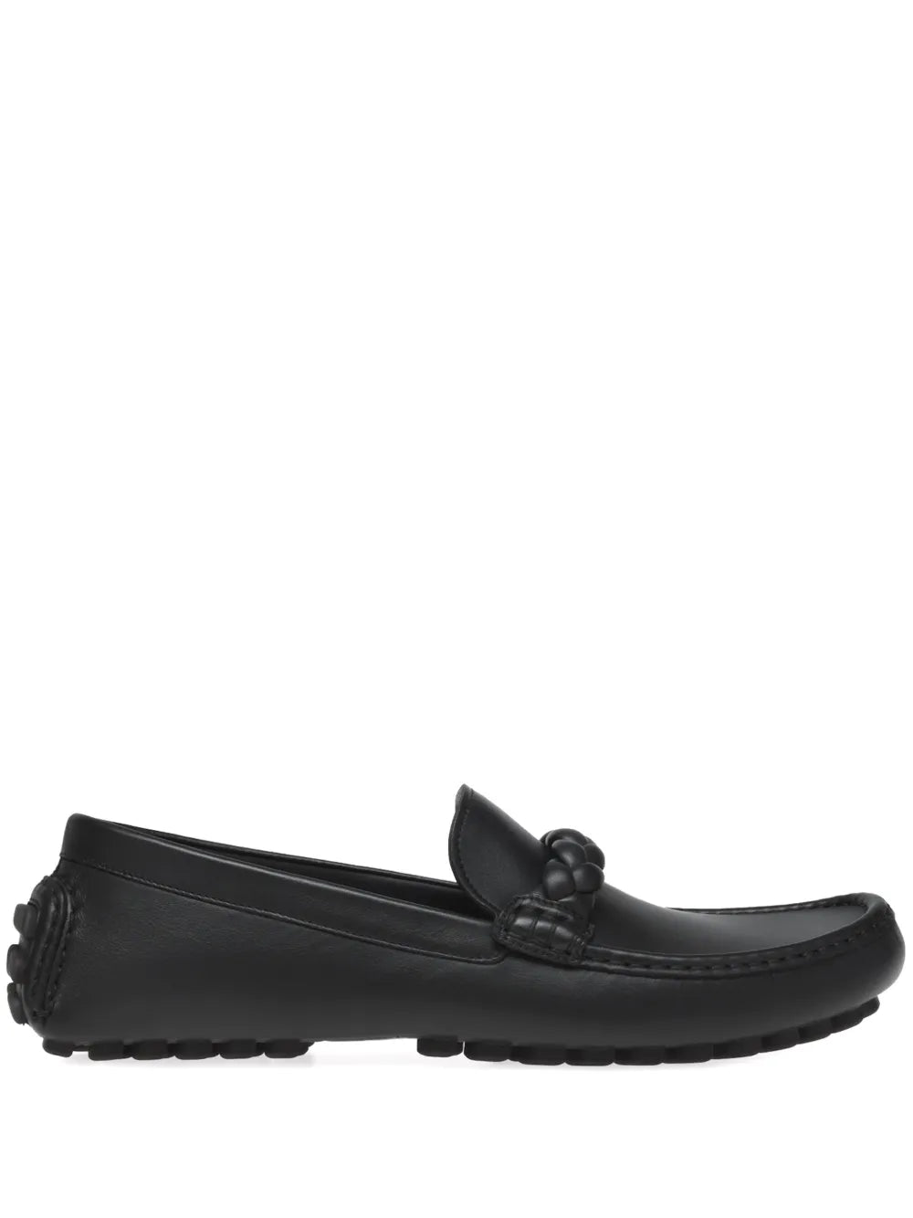 Gianvito Rossi braid-embellished leather loafers