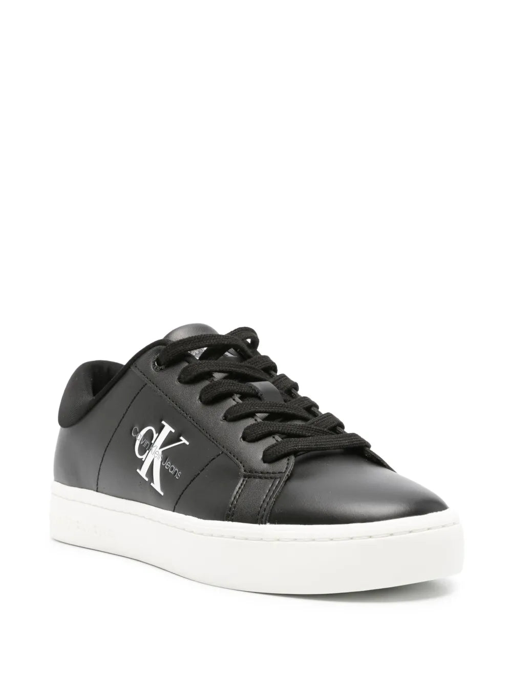 Calvin Klein Jeans debossed-logo leather sneakers