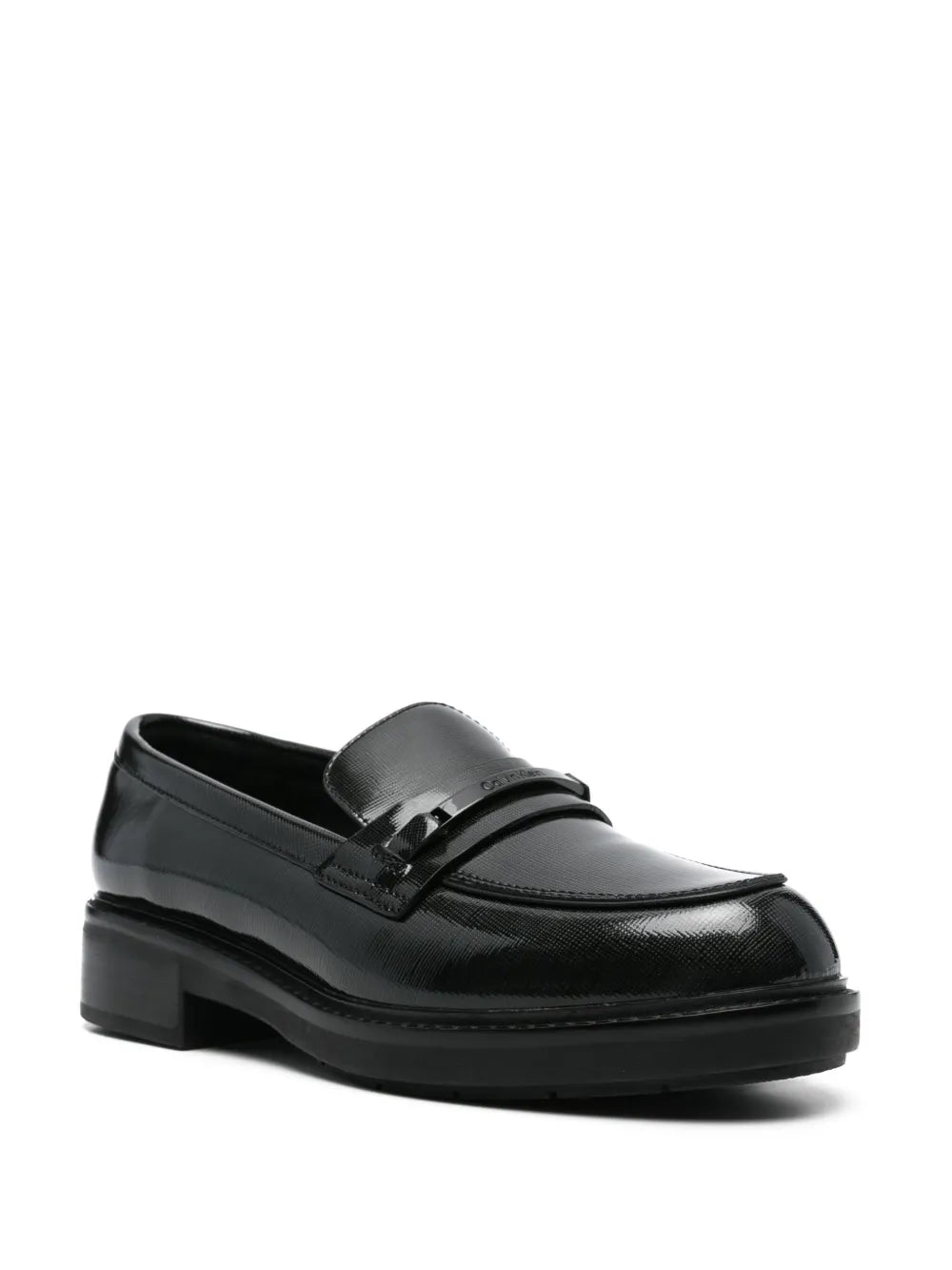 Calvin Klein patent-finish loafers