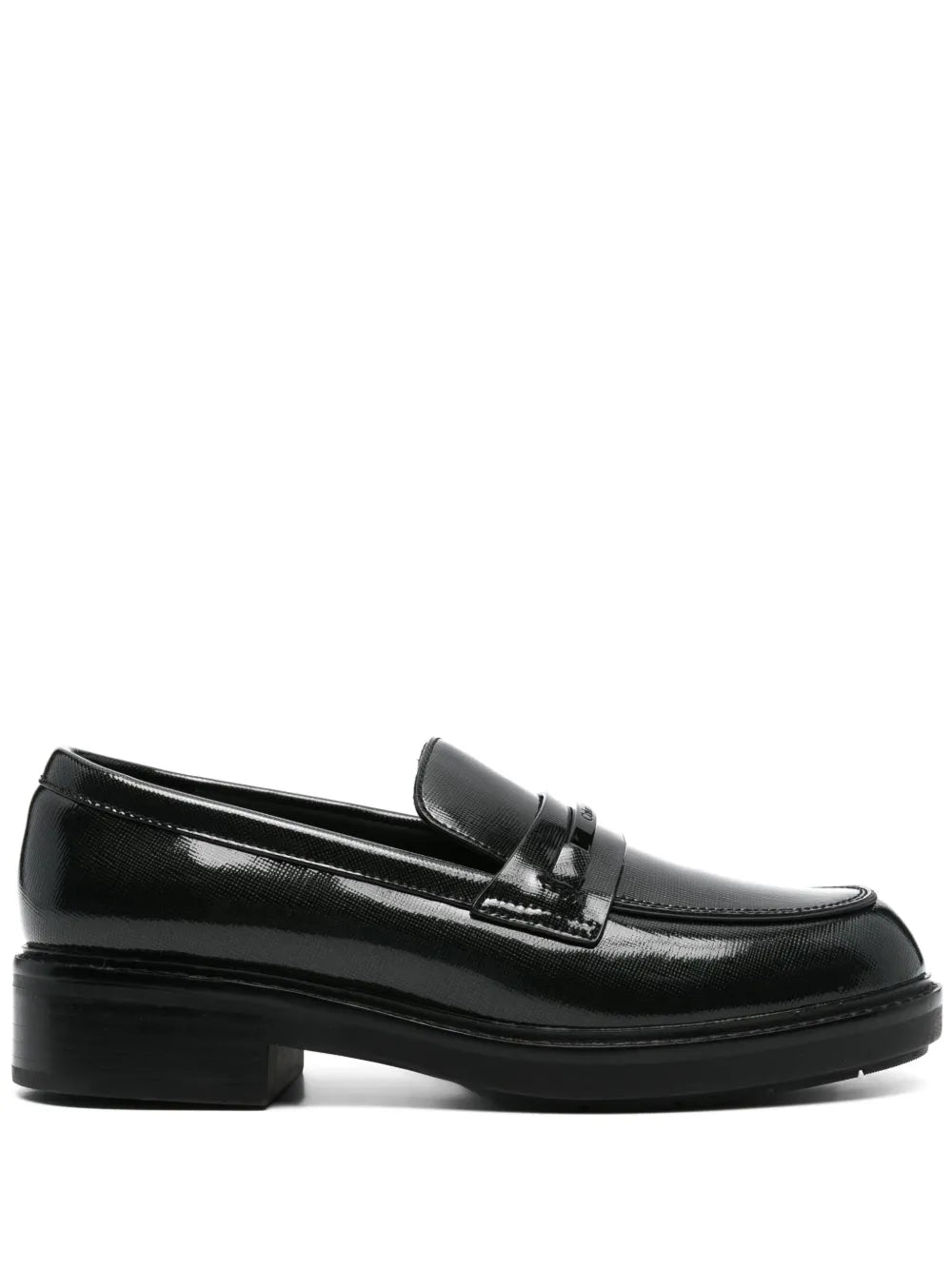 Calvin Klein patent-finish loafers