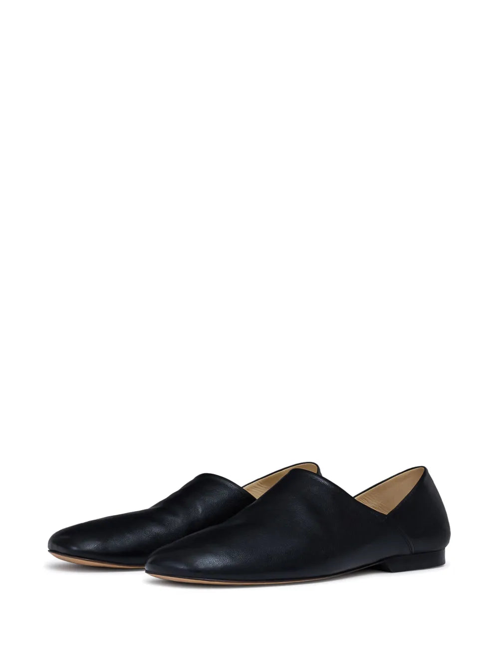 LEMAIRE folding-heel leather slippers