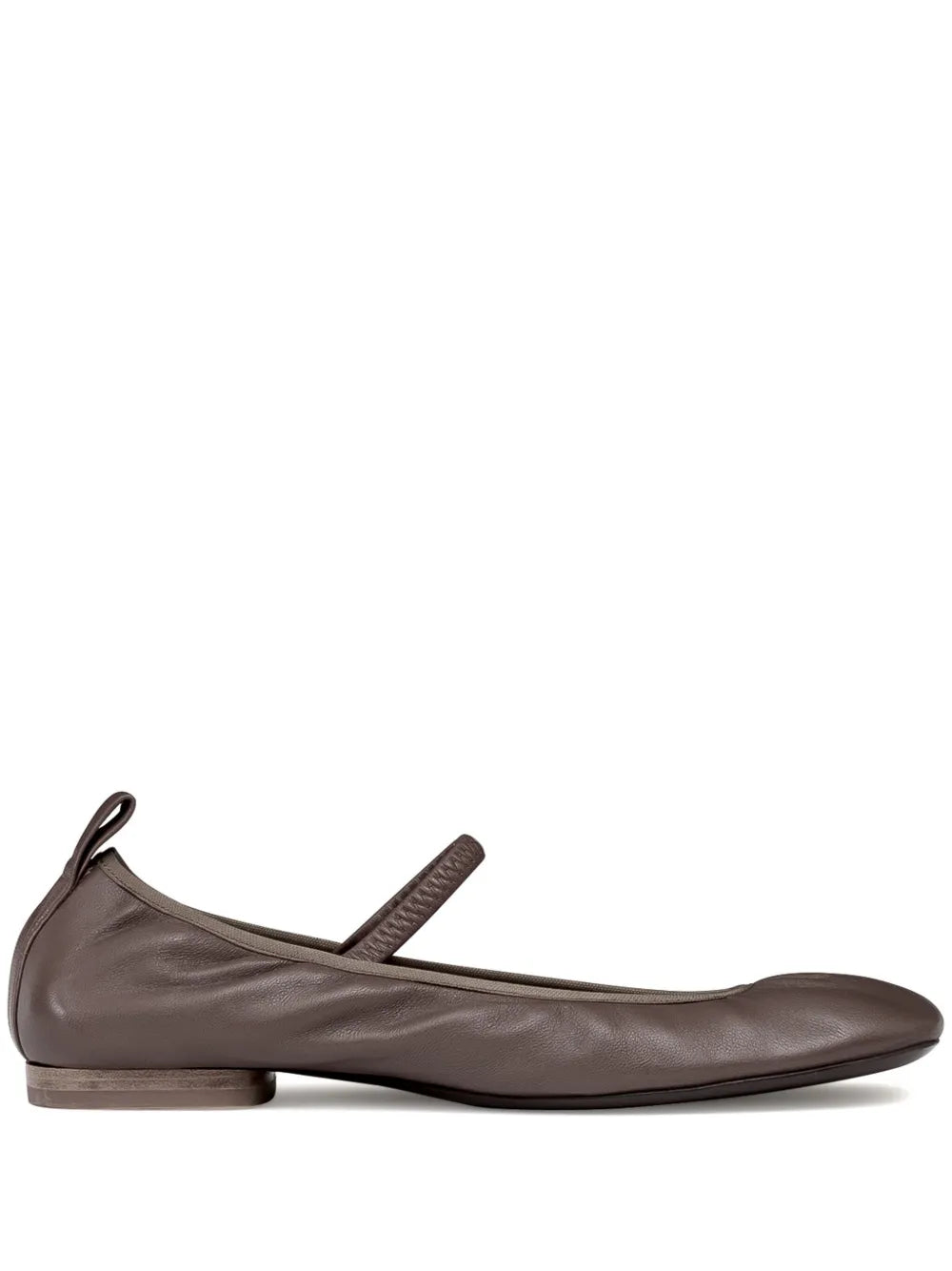 LEMAIRE square-toe leather ballerina shoes