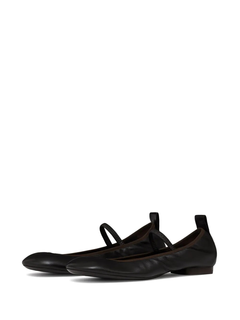LEMAIRE square-toe leather ballerina shoes