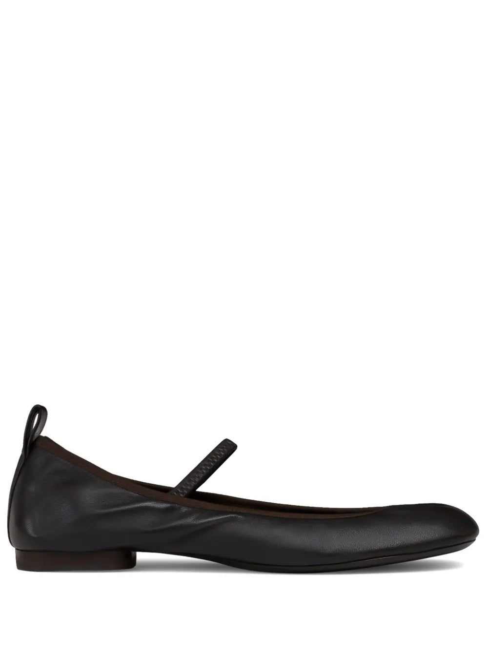 LEMAIRE square-toe leather ballerina shoes