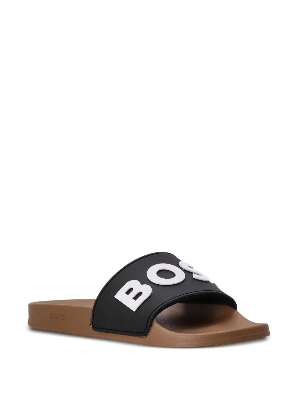 BOSS logo-embossed slides