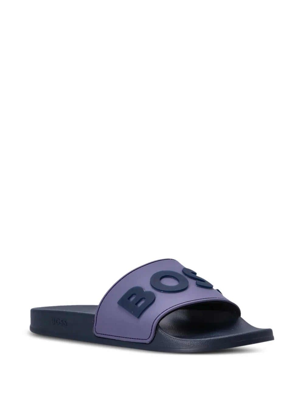BOSS logo-embossed slides