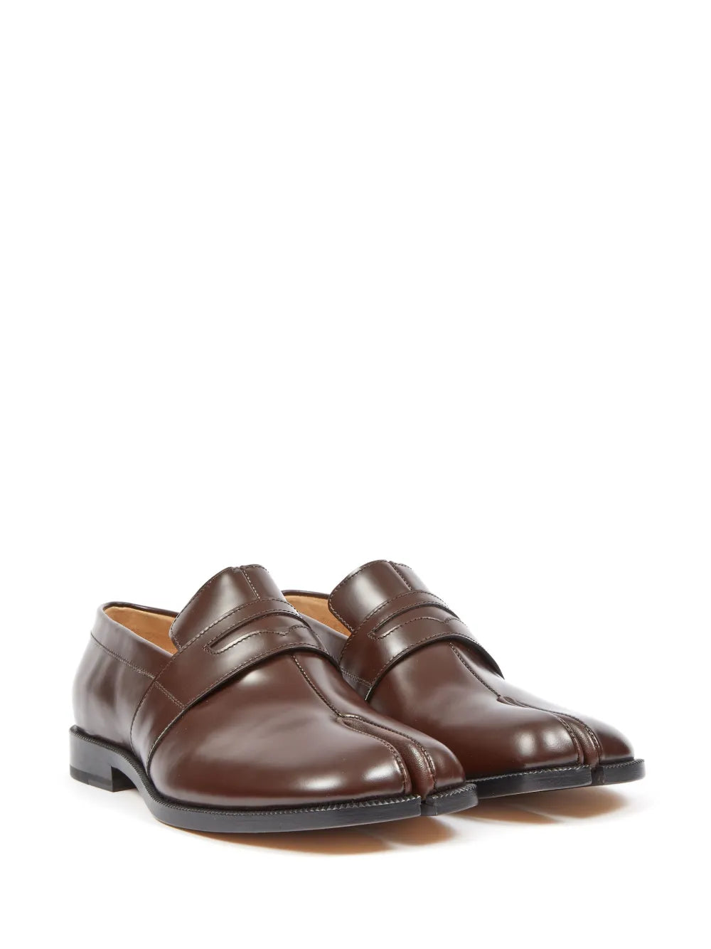 Maison Margiela Tabi polished leather loafers