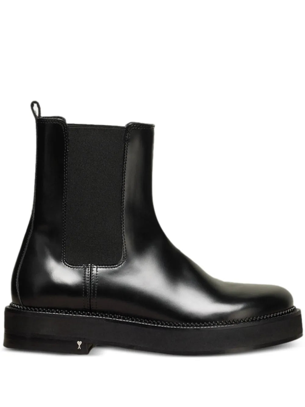 AMI Paris aymmetric-toe leather ankle boots