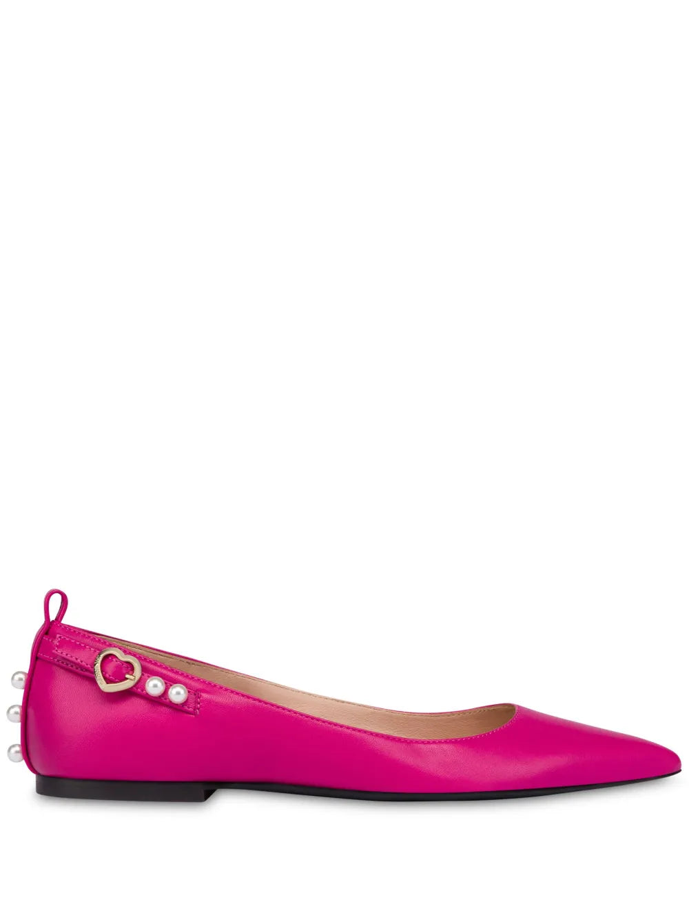 Love Moschino Pearls ballet flats