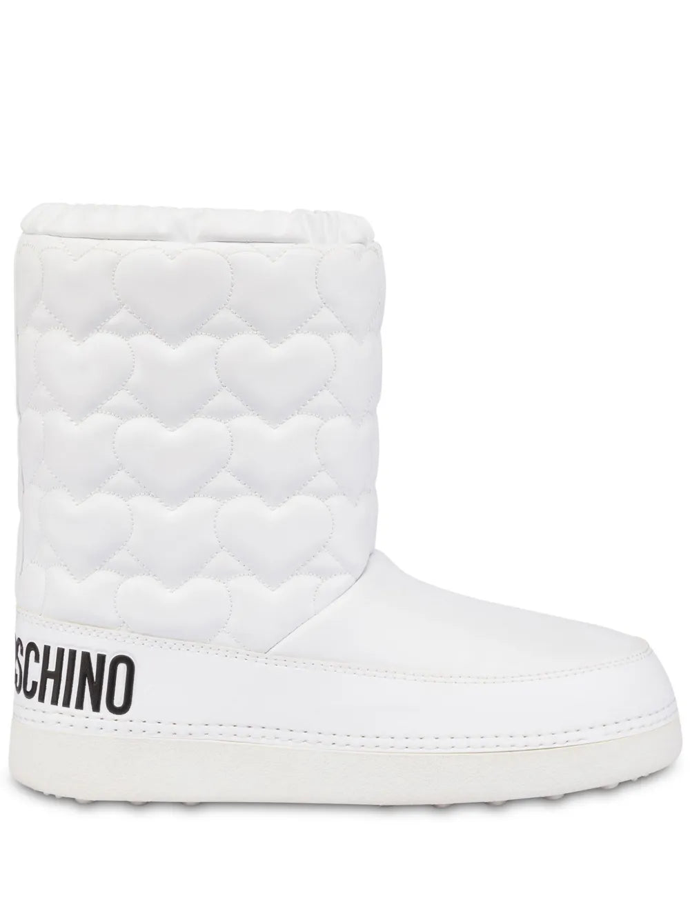 Love Moschino heart-motif quilted boots