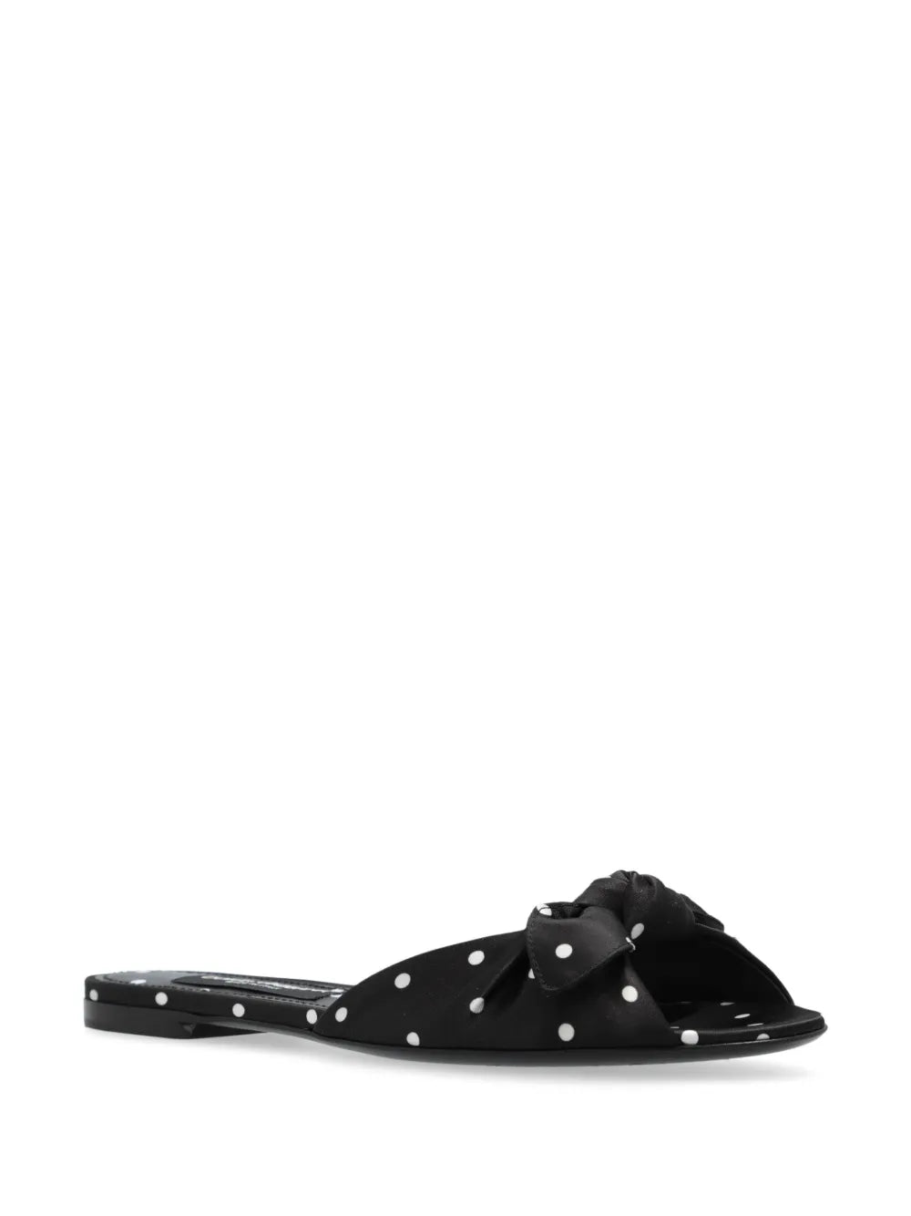 Dolce & Gabbana polka dot-print satin slides