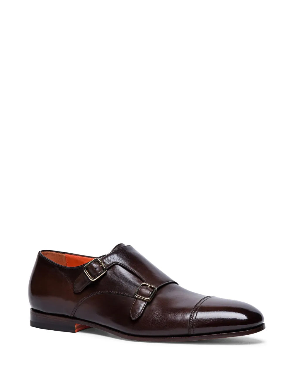 Santoni double-buckle monk shoes