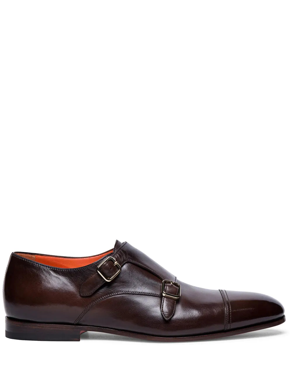 Santoni double-buckle monk shoes