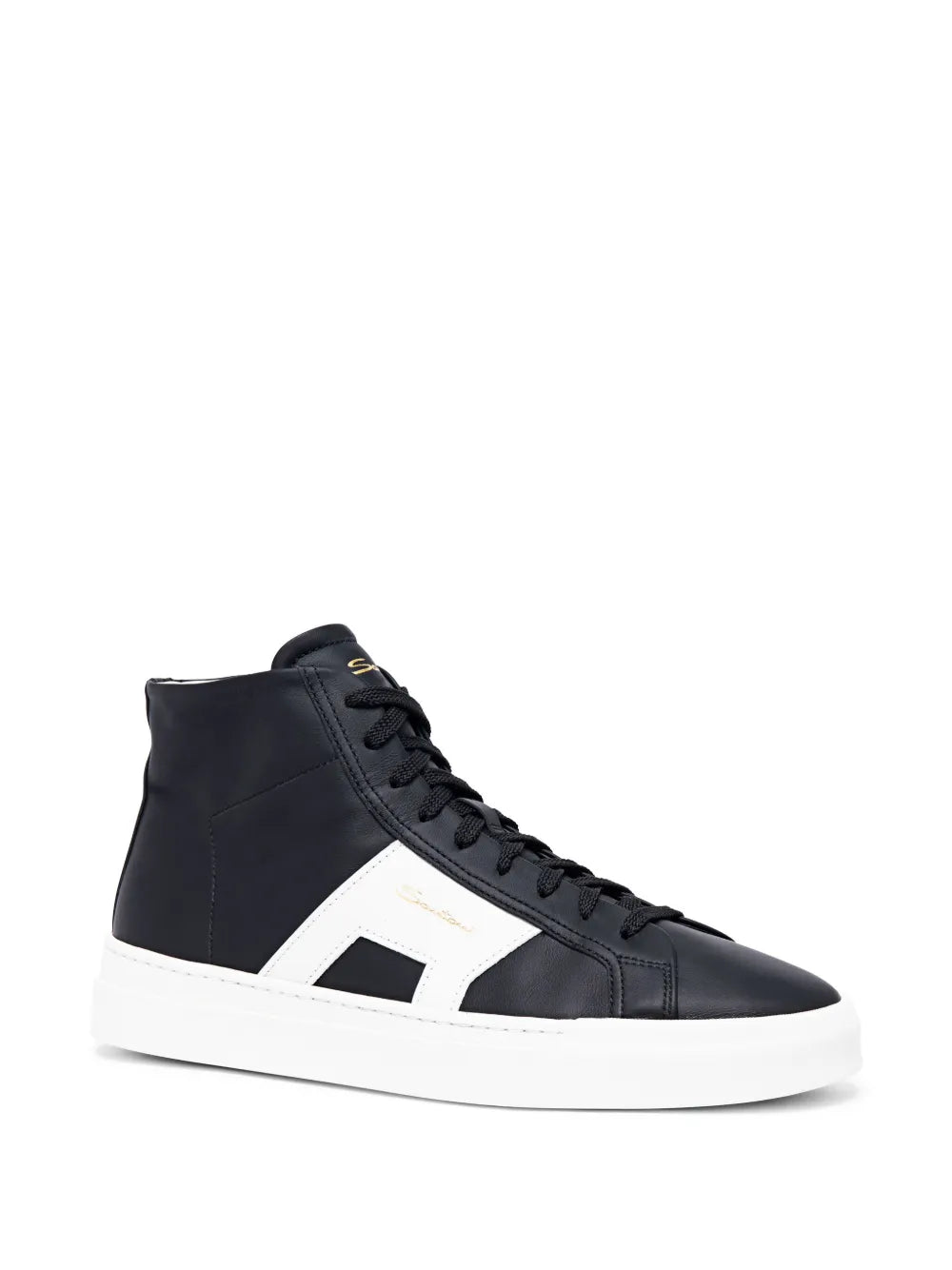 Santoni logo-lettering high-top sneakers