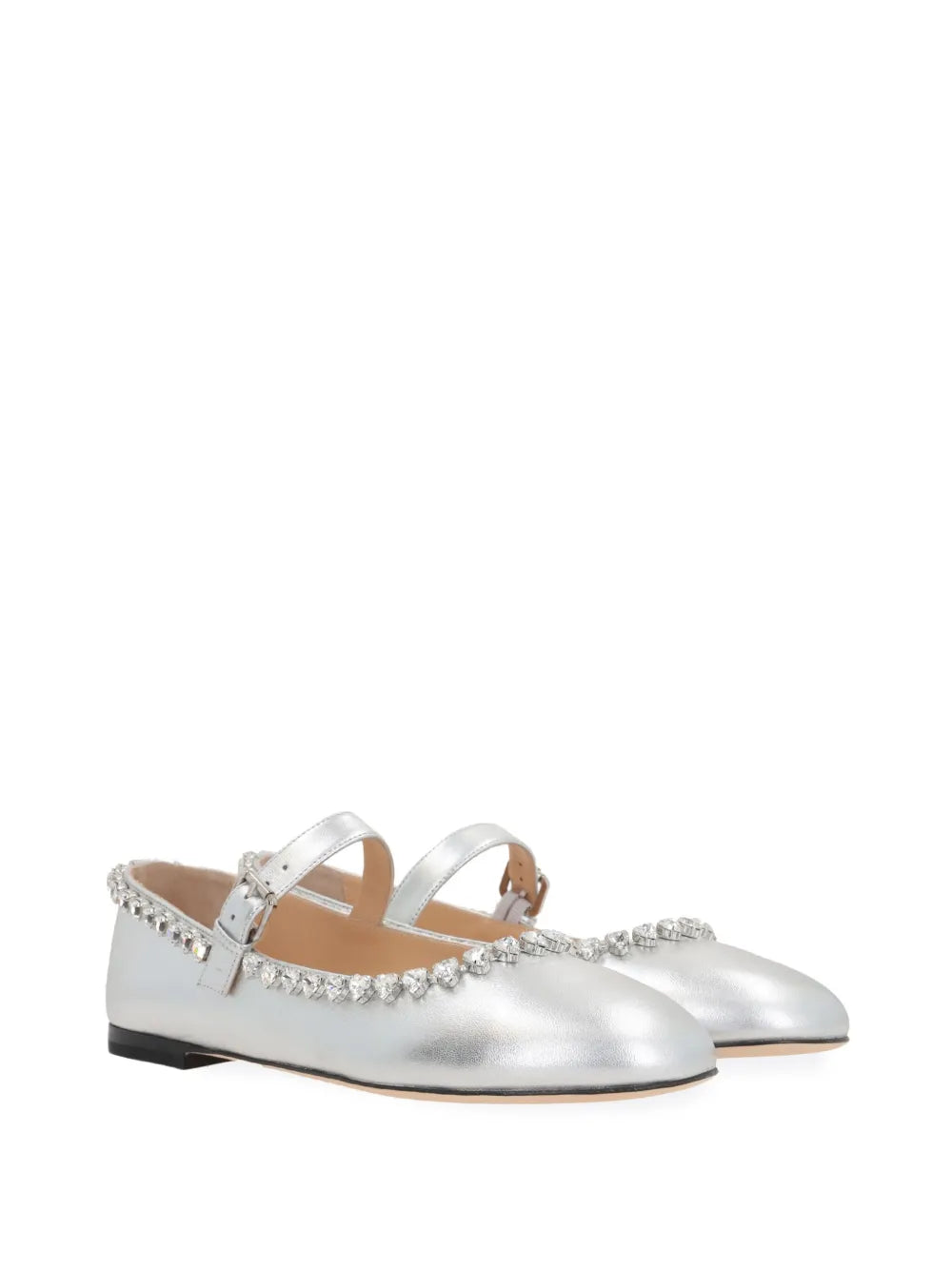 MACH & MACH Audrey crystal-embellished ballet pumps