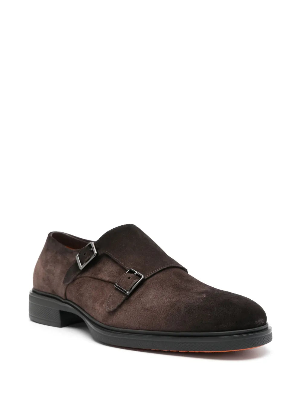 Santoni suede monk shoes