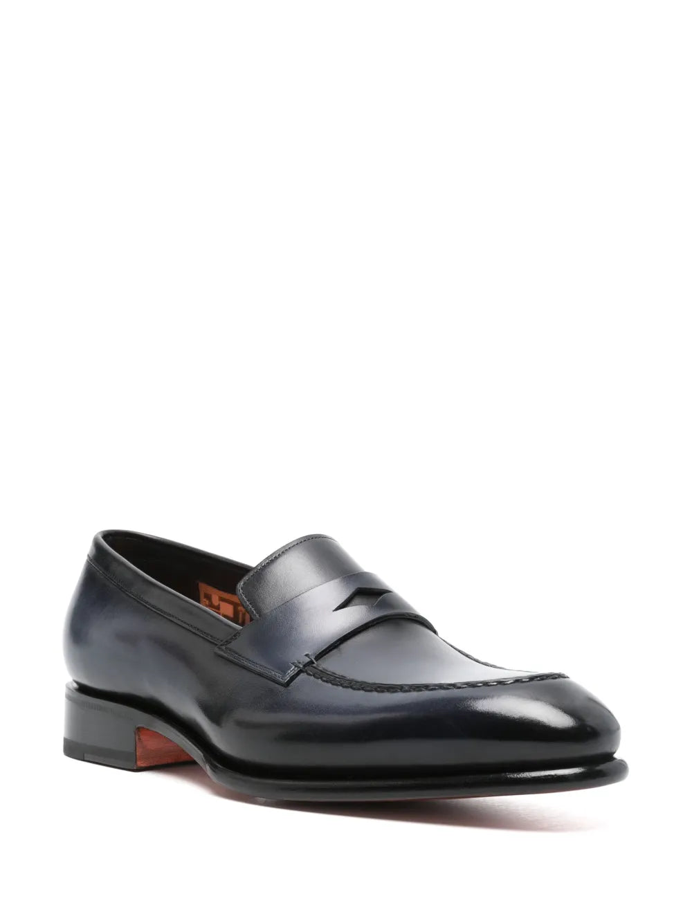 Santoni leather loafers