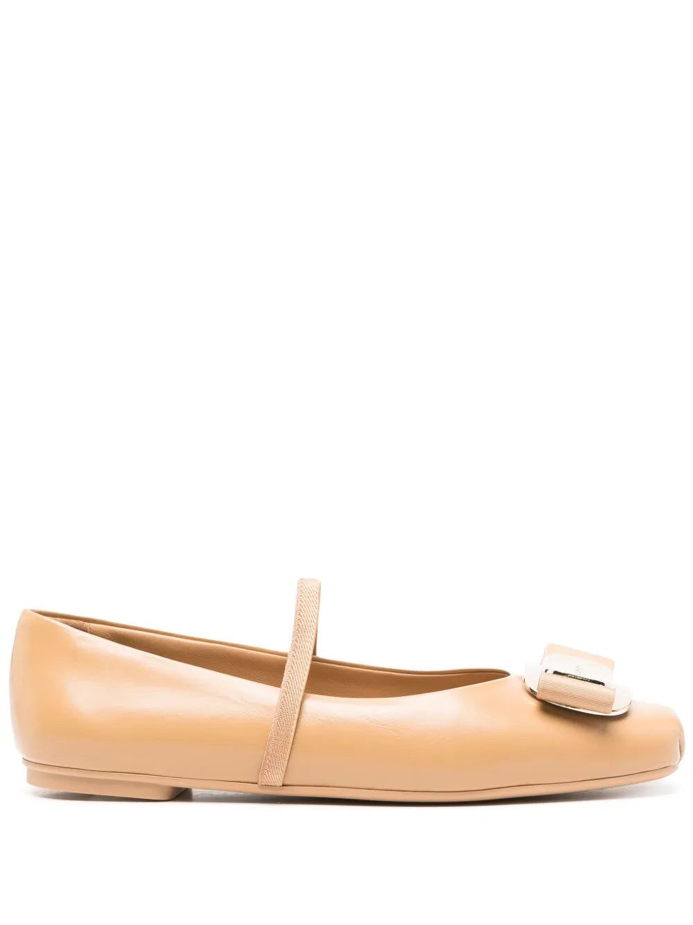Ferragamo Zina leather ballerina shoes