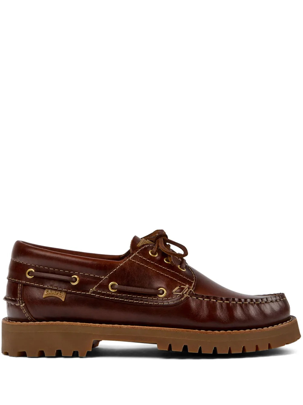 Camper Nautico apron-toe leather boat shoes
