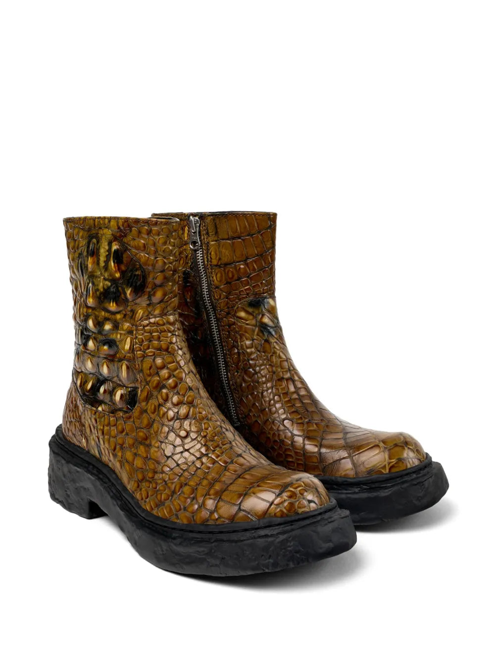 CamperLab Vámonos crocodile-effect ankle boots