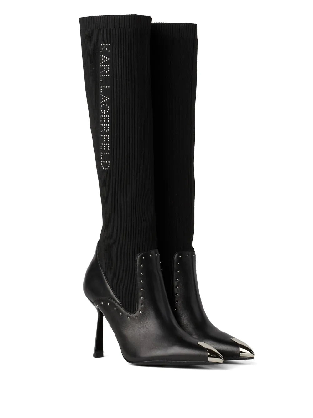 Karl Lagerfeld Pandara studded knee-high boots