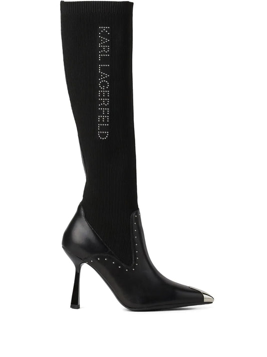 Karl Lagerfeld Pandara studded knee-high boots