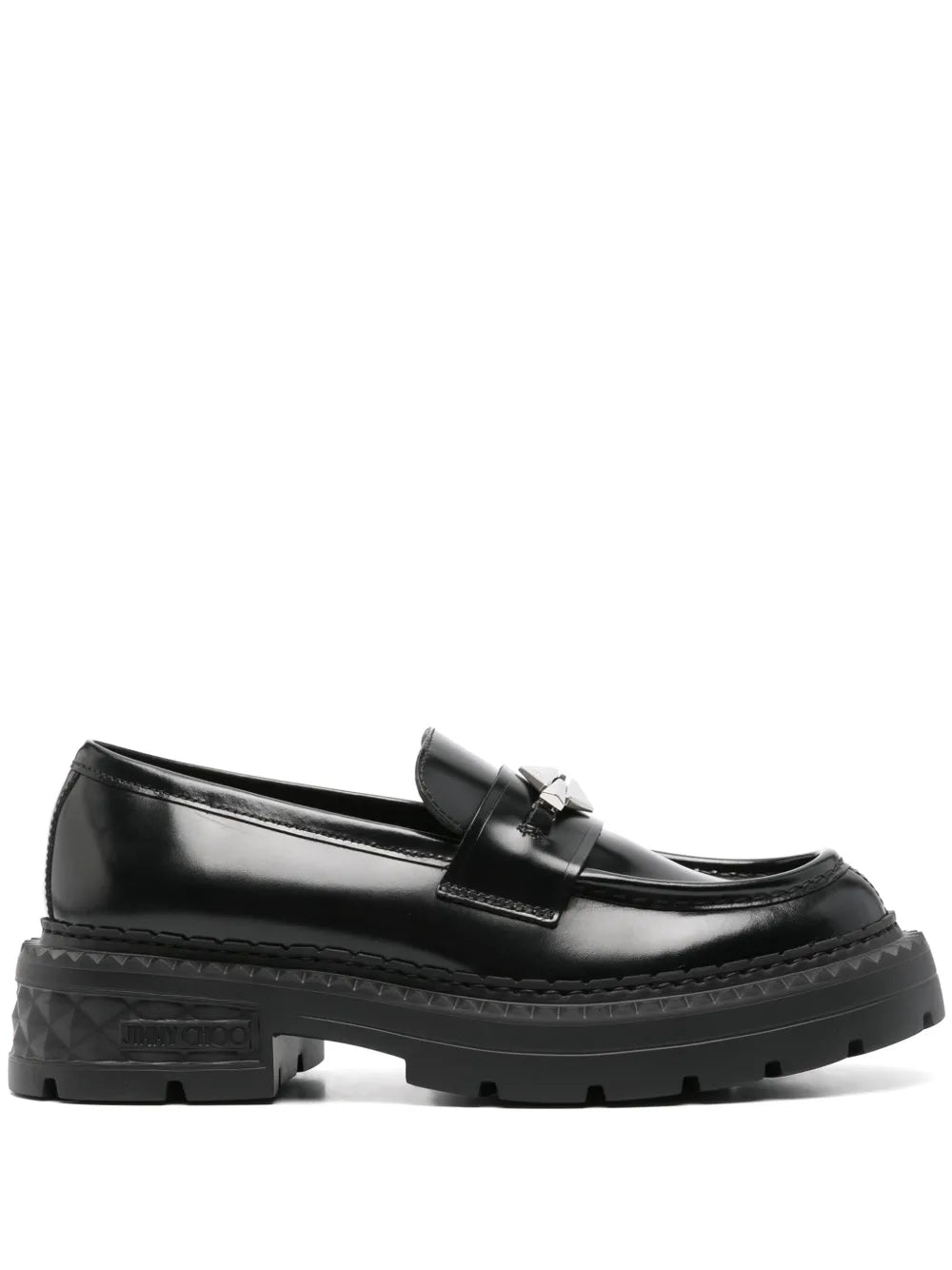 Jimmy Choo Marlow Diamond leather loafers