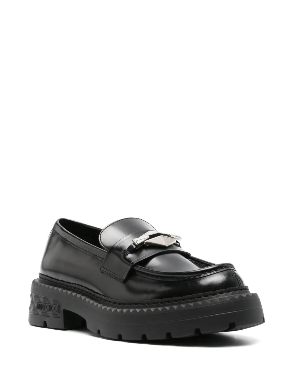 Jimmy Choo Marlow Diamond leather loafers