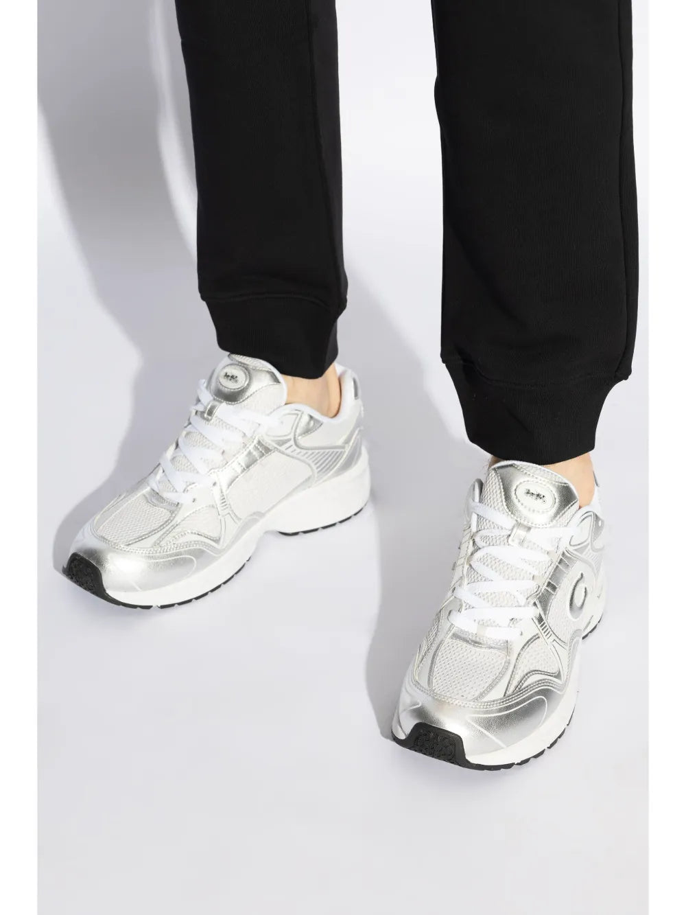 Coach C301 low-top panelled trainers