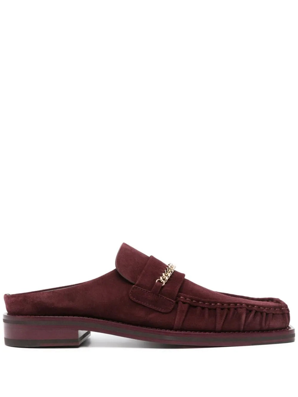 Martine Rose chain-detail suede slippers