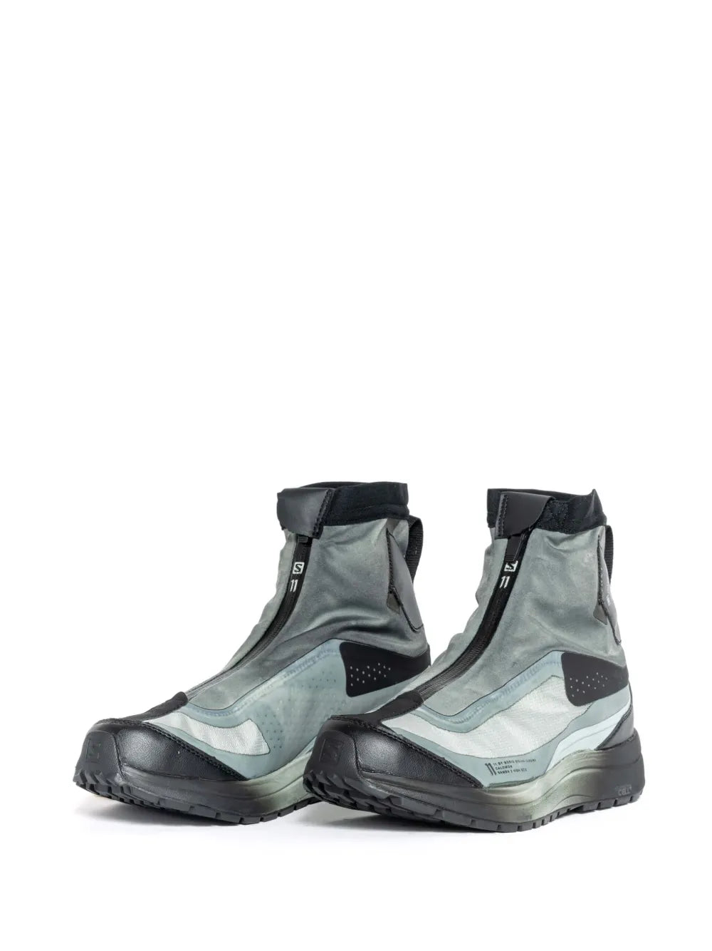 11 By Boris Bidjan Saberi zip-up hi-top sneakers