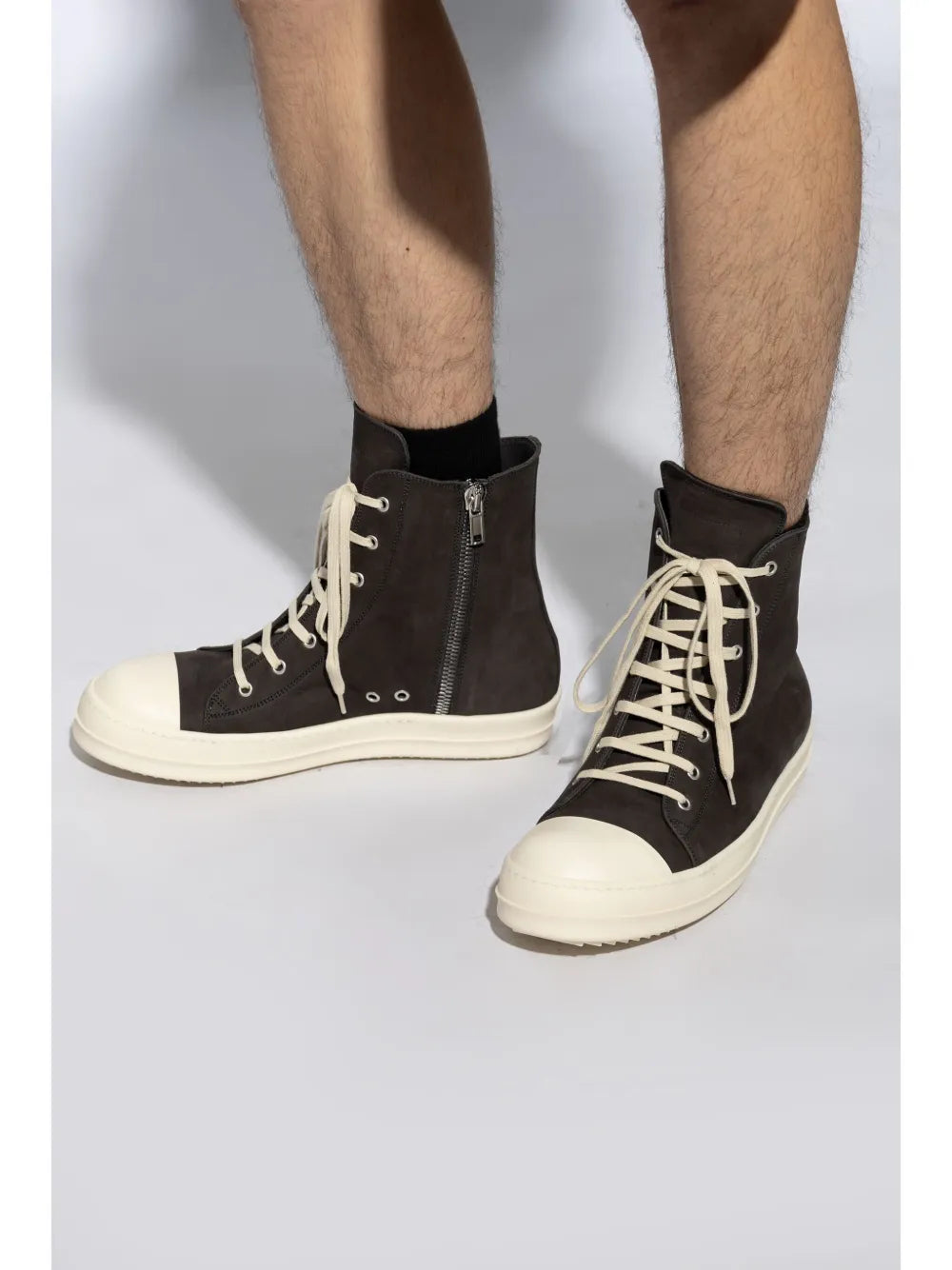 Rick Owens lace-up hi-top trainers