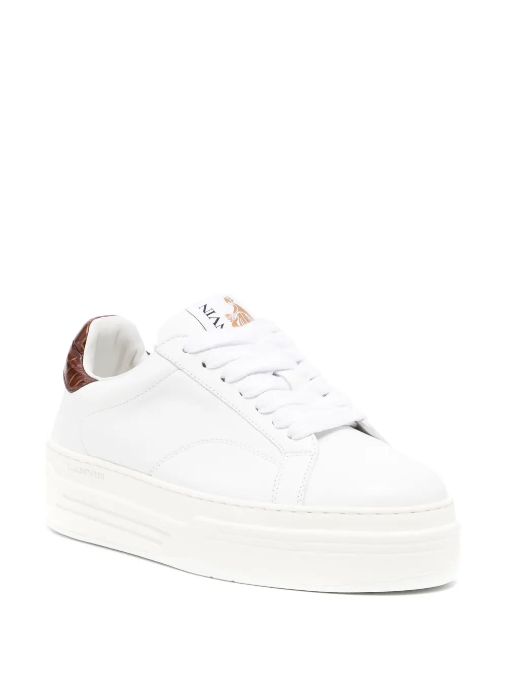 Lanvin DDB0 leather platform sneakers