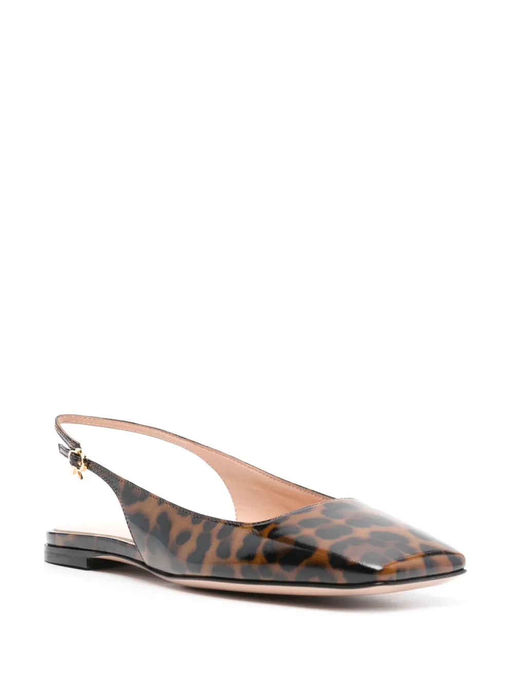 Gianvito Rossi leopard-print ballerina shoes