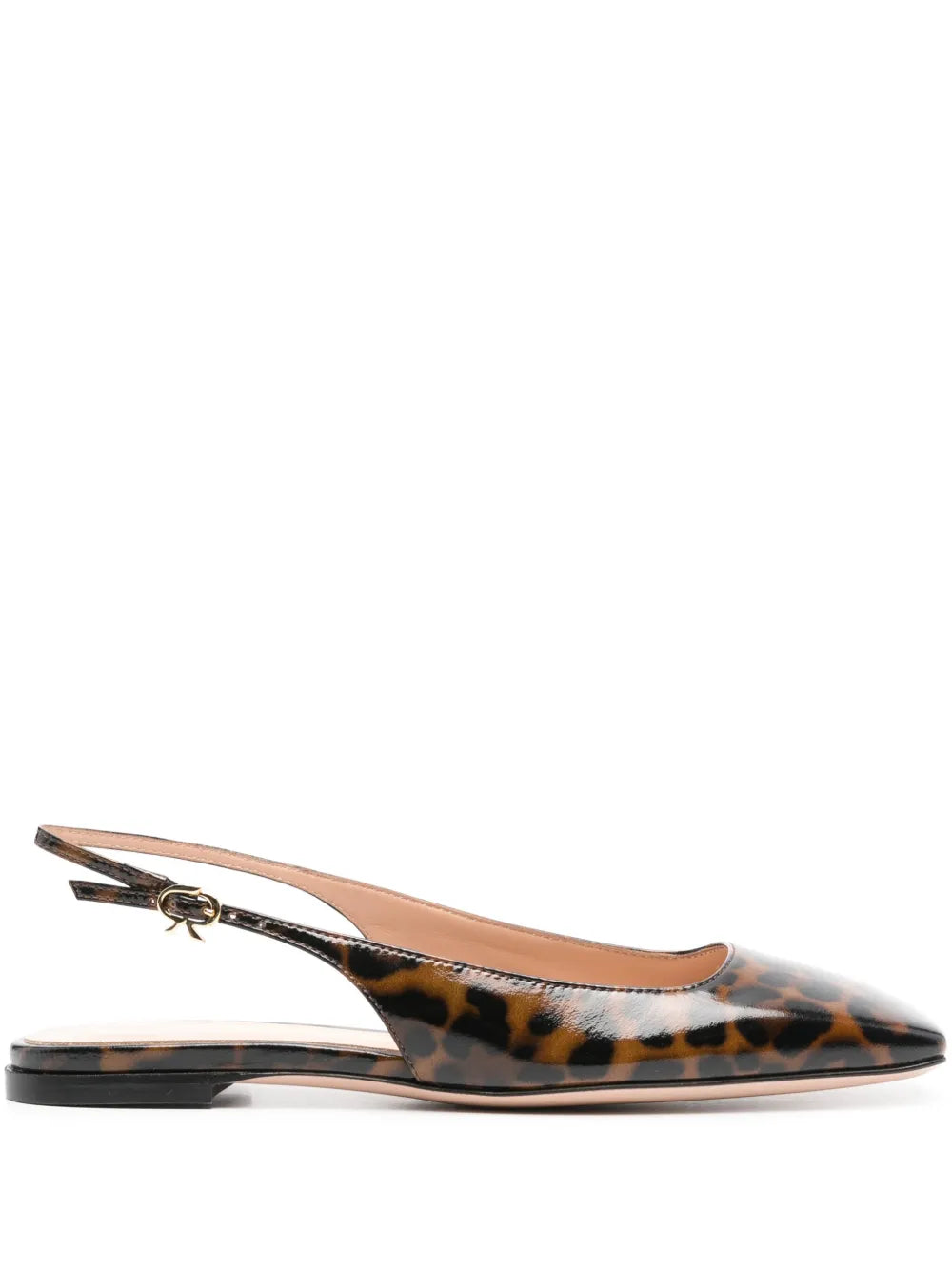 Gianvito Rossi leopard-print ballerina shoes