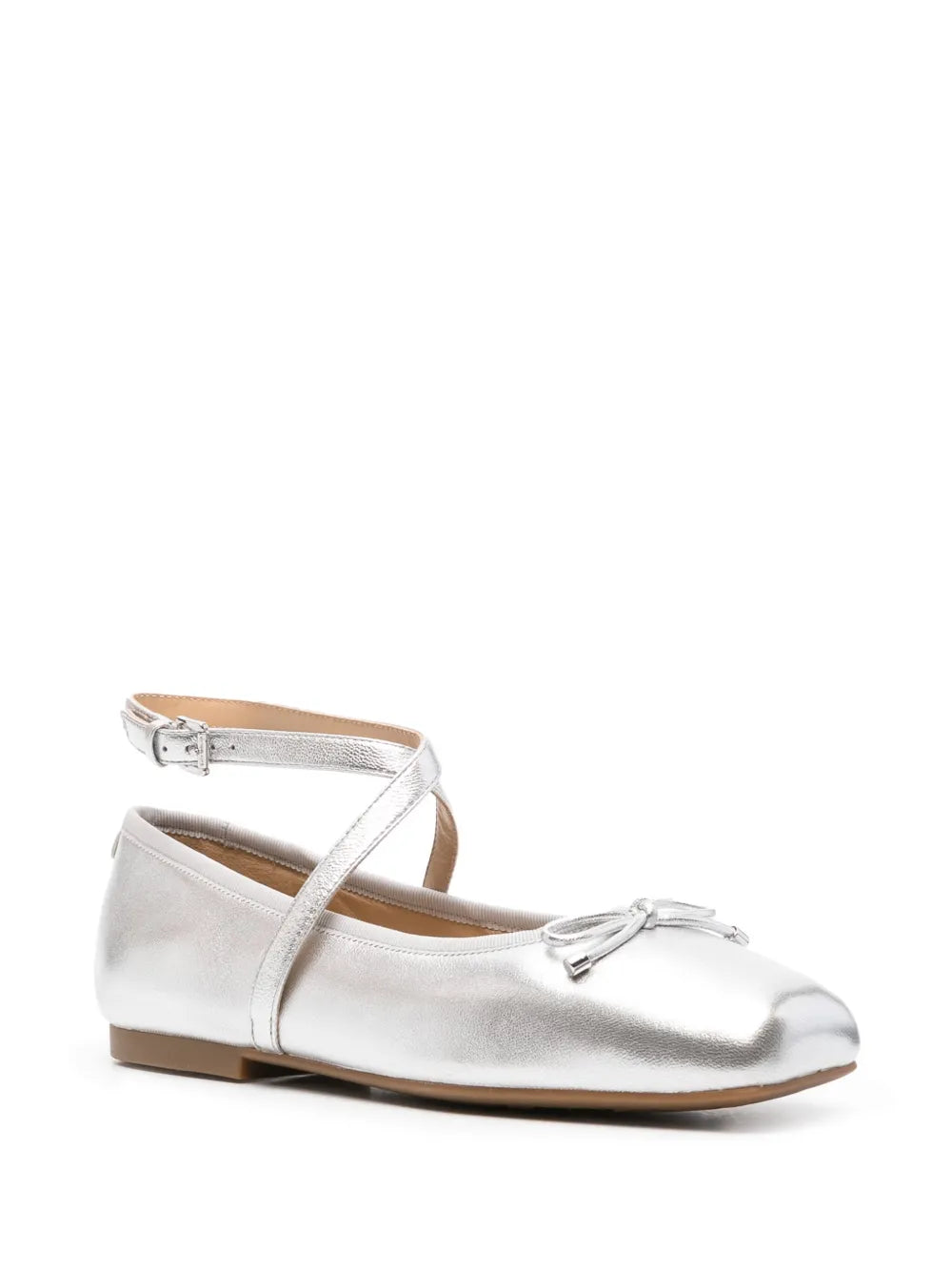 Michael Michael Kors metallic square-toe ballerina shoes
