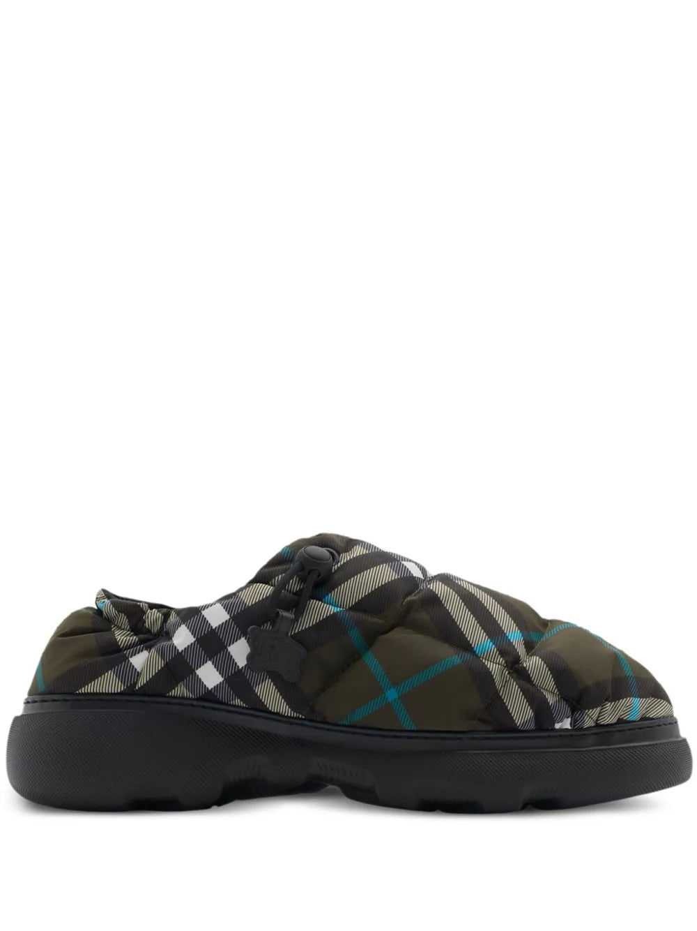 Burberry Check-print pillow mules
